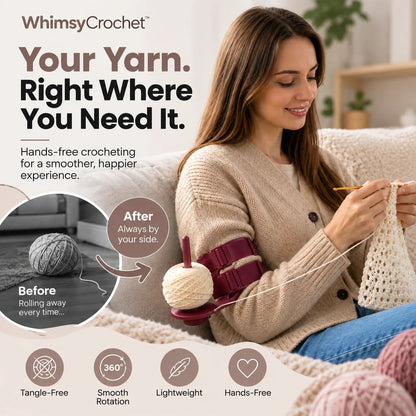 Yarn Tension Arm Holder for Crocheting