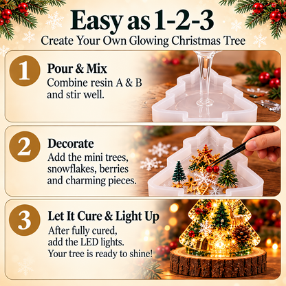 Christmas Resin Night Light DIY Kit – Handmade Glowing Holiday Keepsake