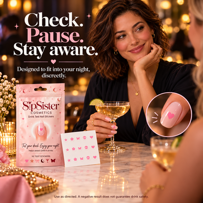 Drink Test Nail Stickers – Discreet Color-Changing Nail Decals for Nights Out