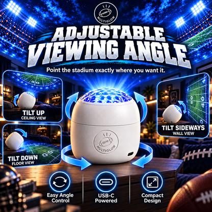 Football Stadium Room Projector – 6 Scene Films for Bedrooms, Game Rooms & Man Caves