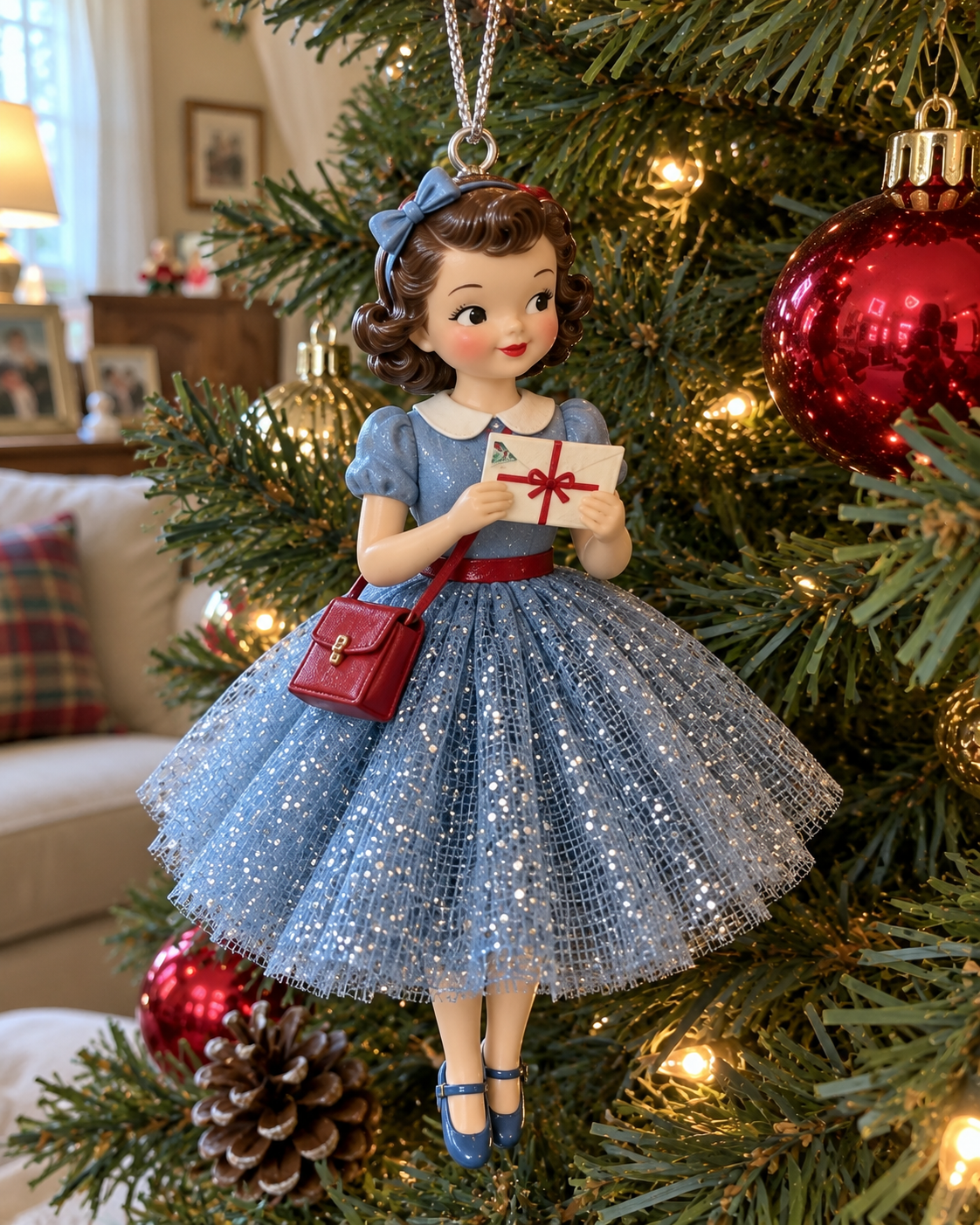 Vintage Christmas Lady Ornaments – 1950s-Inspired Keepsake Collection🎄