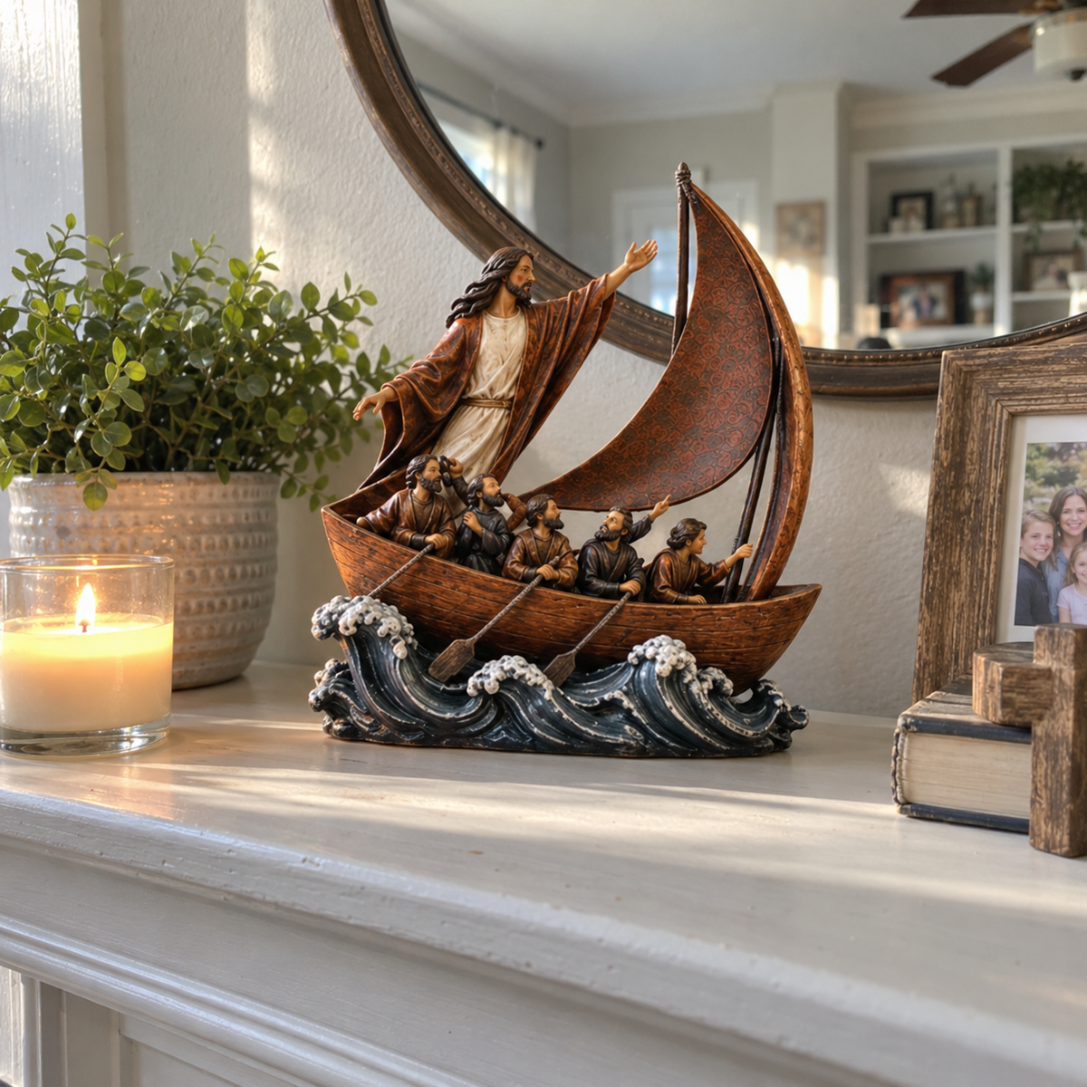 Through Every Storm, Never Alone – Jesus Story Sculpture Collection