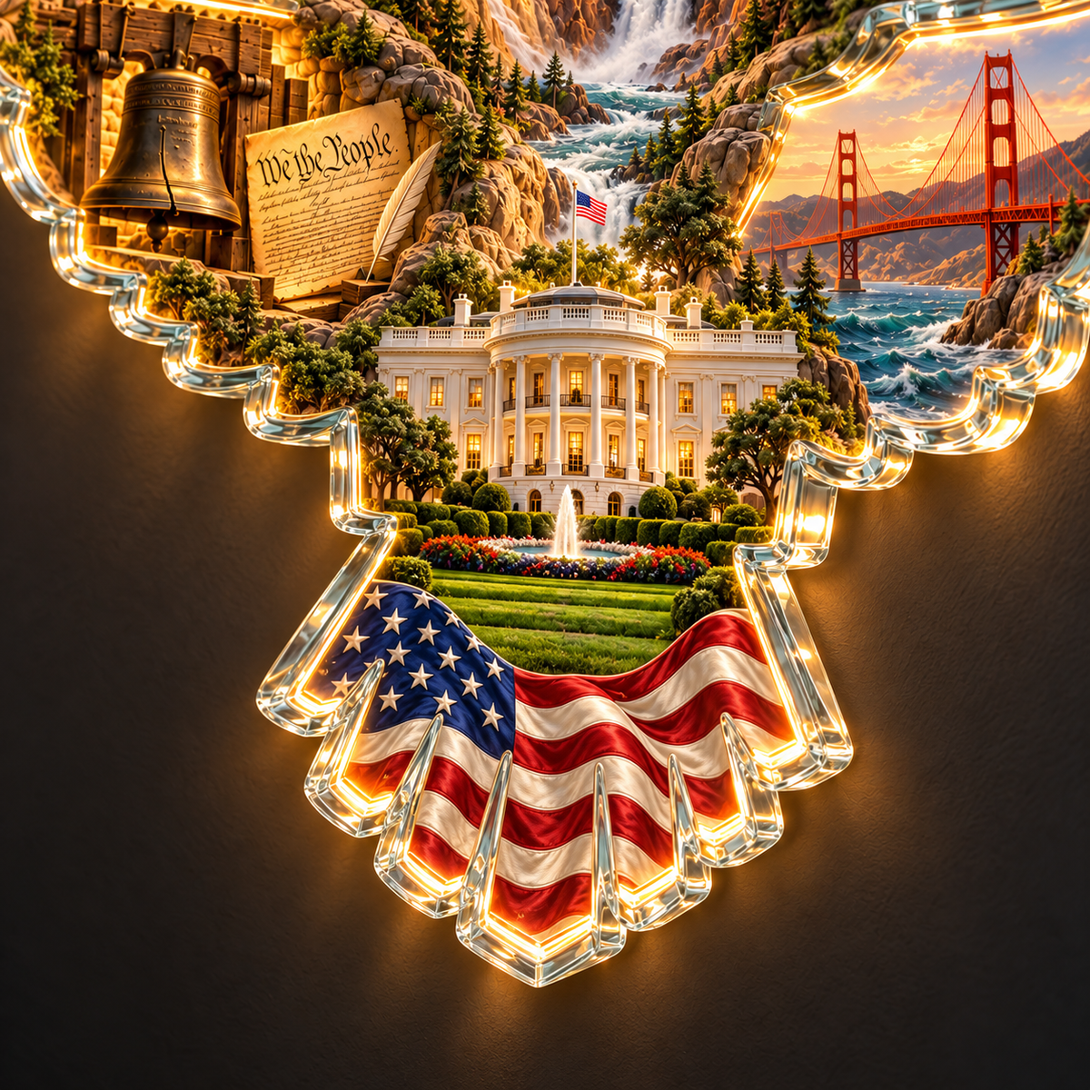 ✨🇺🇸 American Heritage™ Lighted Eagle Wall Art 🦅