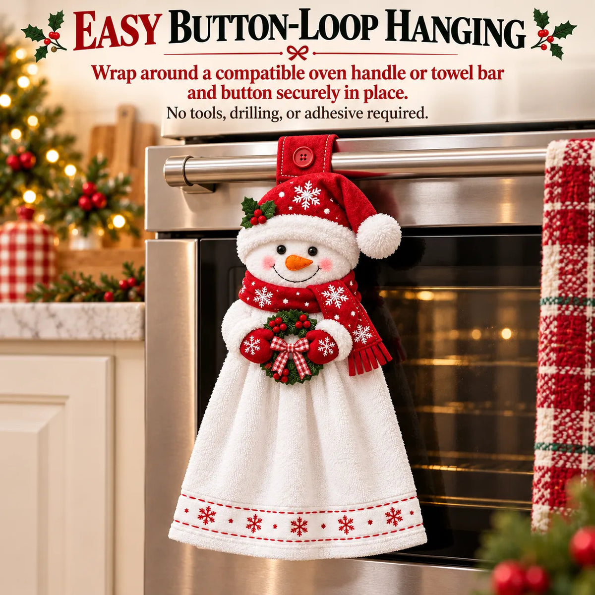 Christmas Hanging Kitchen Hand Towel