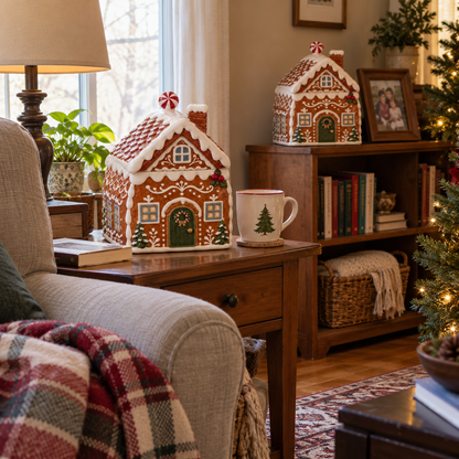 Gingerbread Cottage Christmas Treat Jar🎄