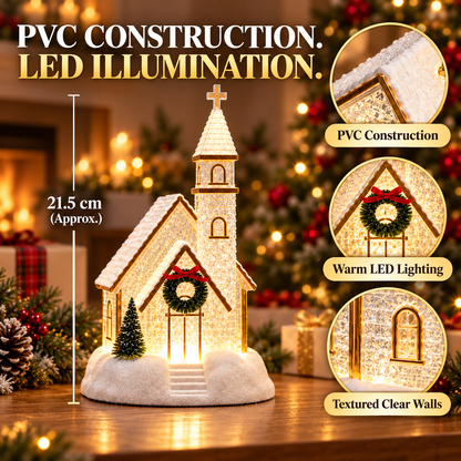 The Little Christmas Church – Lighted Snowy Church Decor