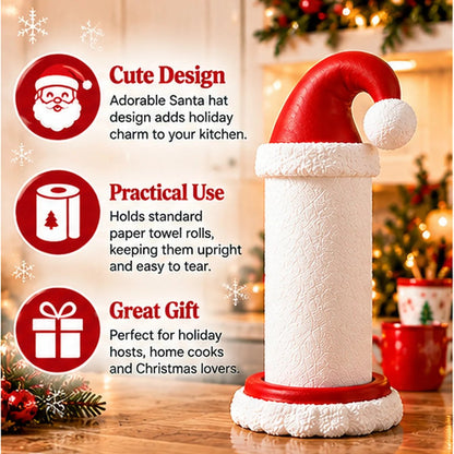 🎅 Santa Hat Paper Towel Holder