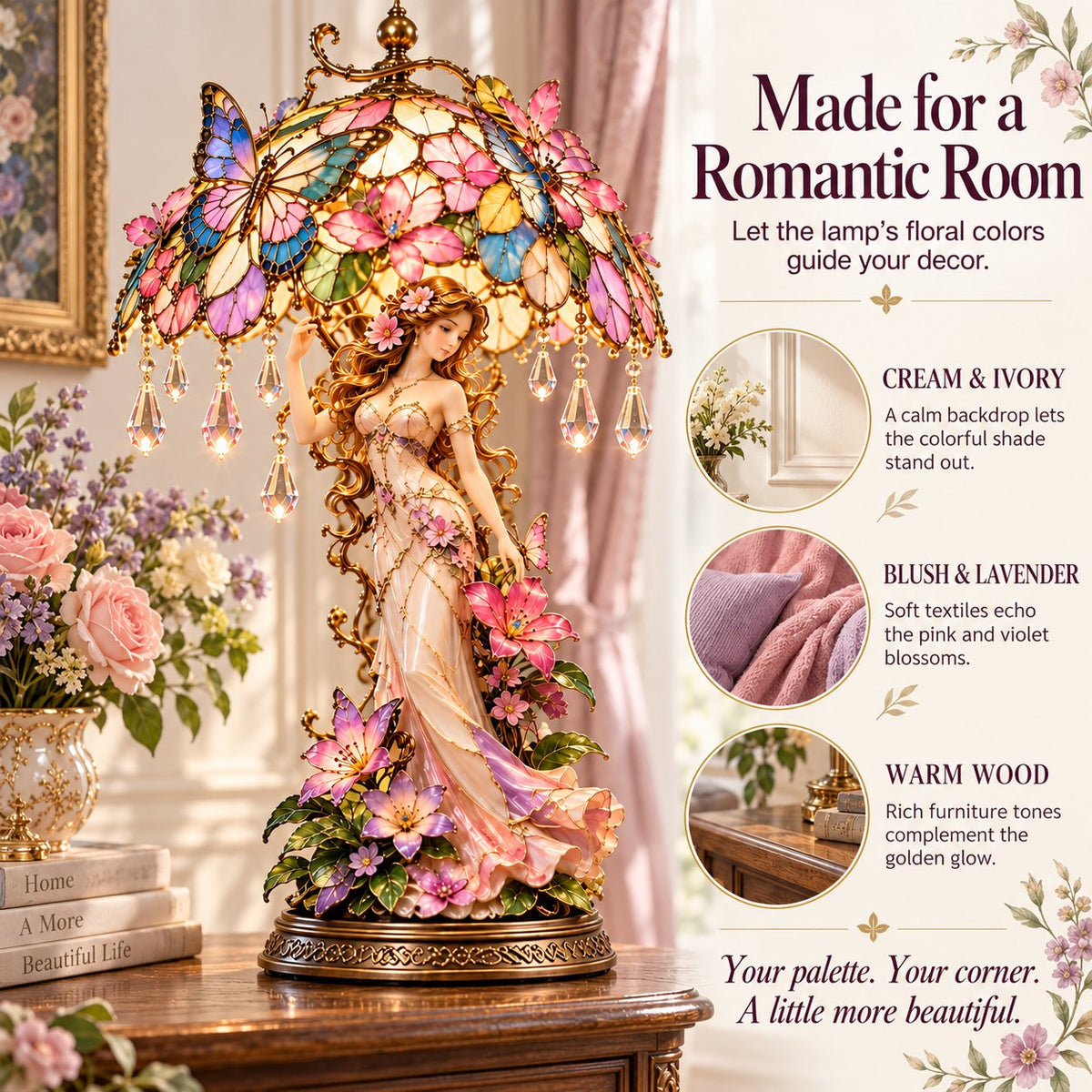 Enchanted Butterfly Garden Table Lamp