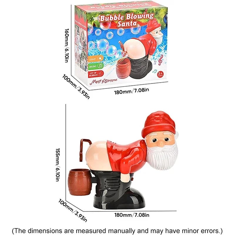 Lustiger Weihnachtsmann Seifenblasenmaschine – mit Musik, Lichtern und weihnachtlichem Seifenblasenspaß