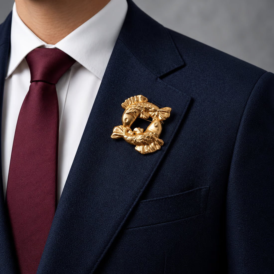 Vintage Gold-Tone Zodiac Sign Brooch