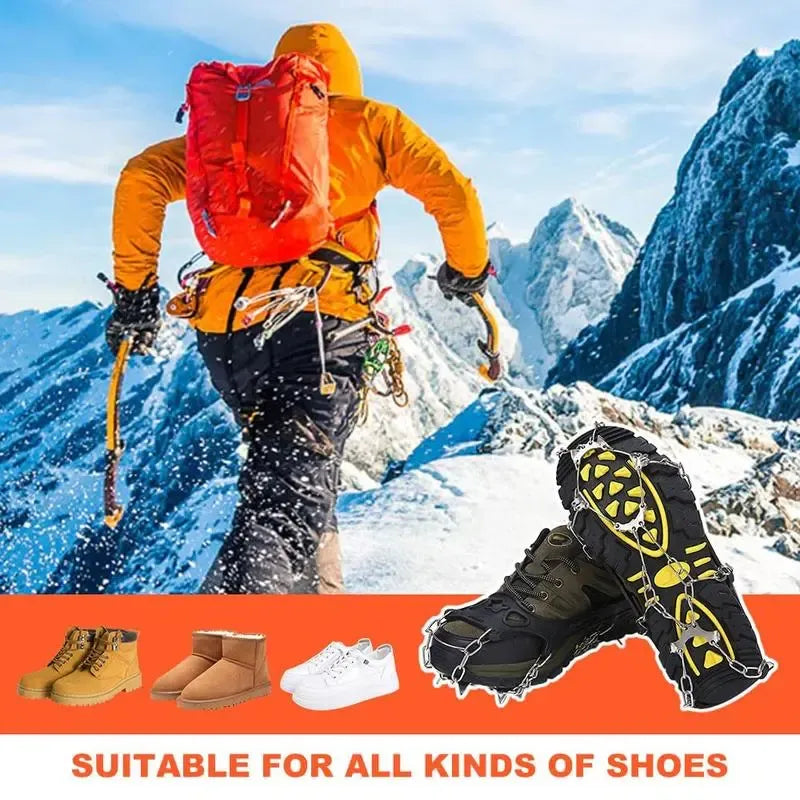 🛠️Lightweight Crampons Anti-Slip Traction Snow Grips for Walking