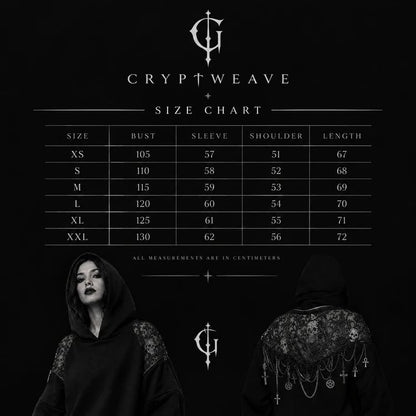 🖤 Gothic Reveal Hoodie for Alternative Fashion Lovers – Lace, Skull & Rose Design