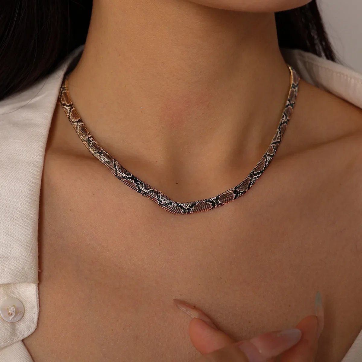 🐍Serpent Statement Necklace – A Symbol of Mystery & Power✨