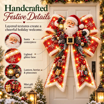 🎀🎄 Christmas Magic Bow Door Hangers – Oversized Light-Up Holiday Bows in 6 Festive Styles