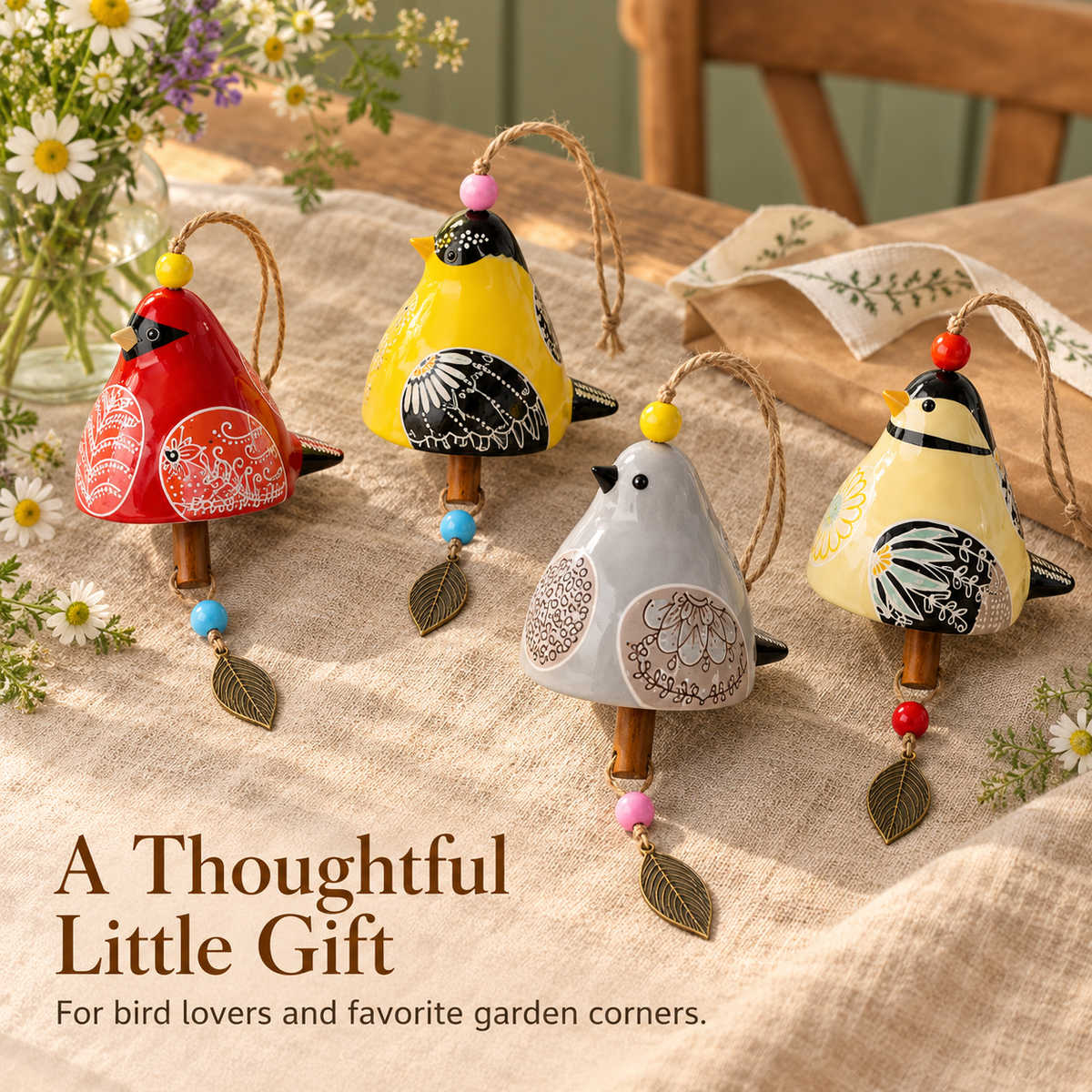 🐦 Ceramic Bird Hanging Ornament