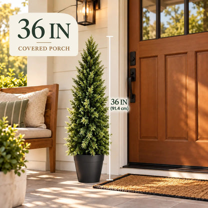 🌿 Luxury Realistic Cypress Topiary Tree – Elegant, Weather-Resistant Outdoor Décor