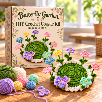 🦋🌸 Butterfly Garden DIY Crochet Kit 🧶