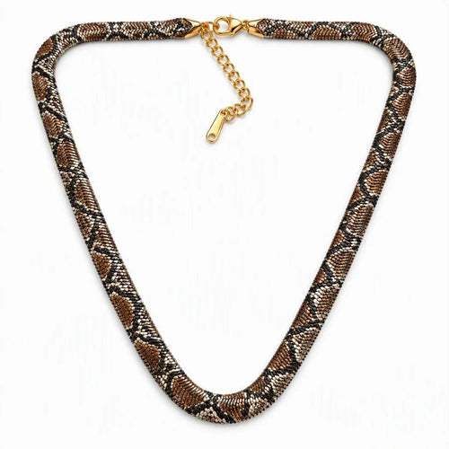 🐍Serpent Statement Necklace – A Symbol of Mystery & Power✨