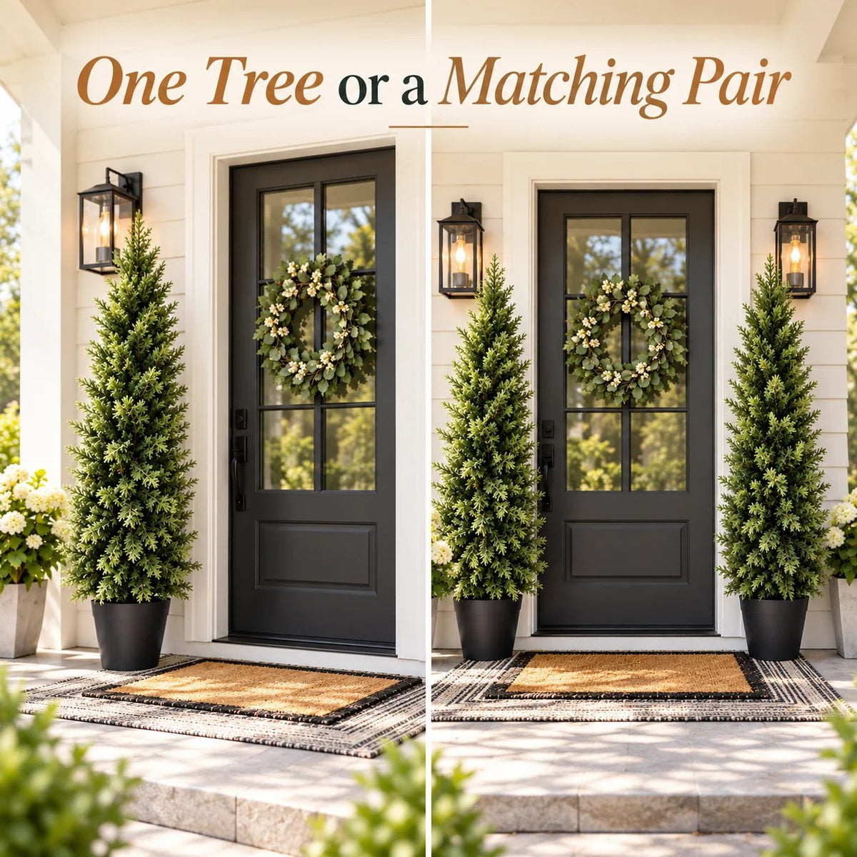 🌿 Luxury Realistic Cypress Topiary Tree – Elegant, Weather-Resistant Outdoor Décor