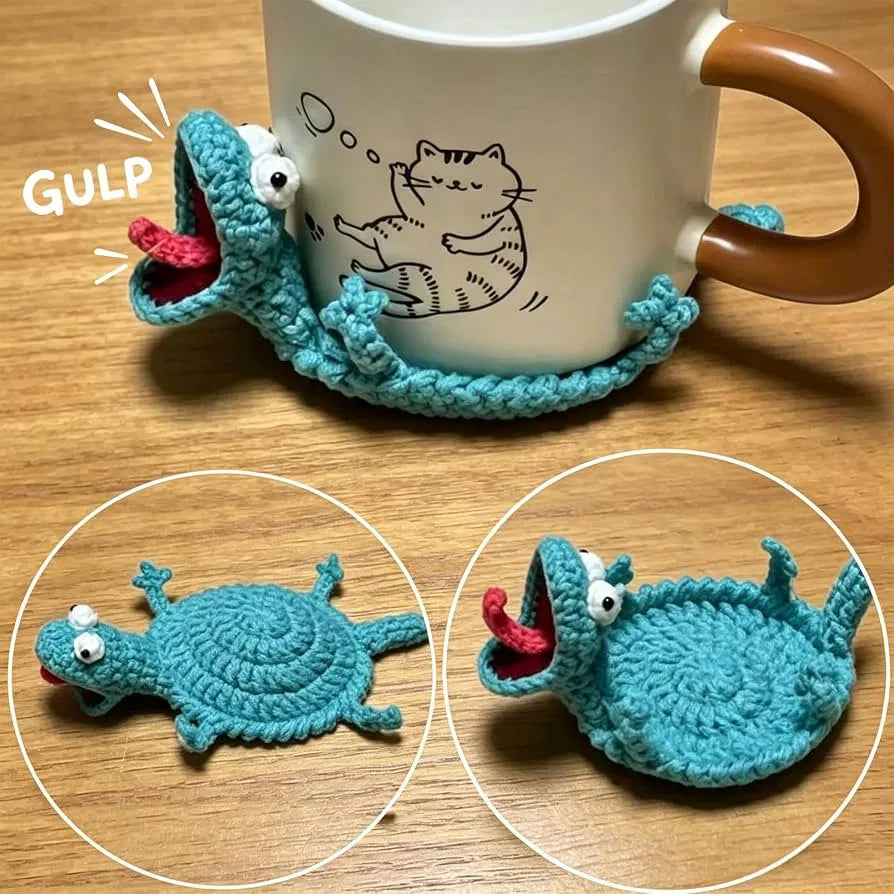 🧶 Handmade Animal Crochet Coasters – 5 Adorable Designs