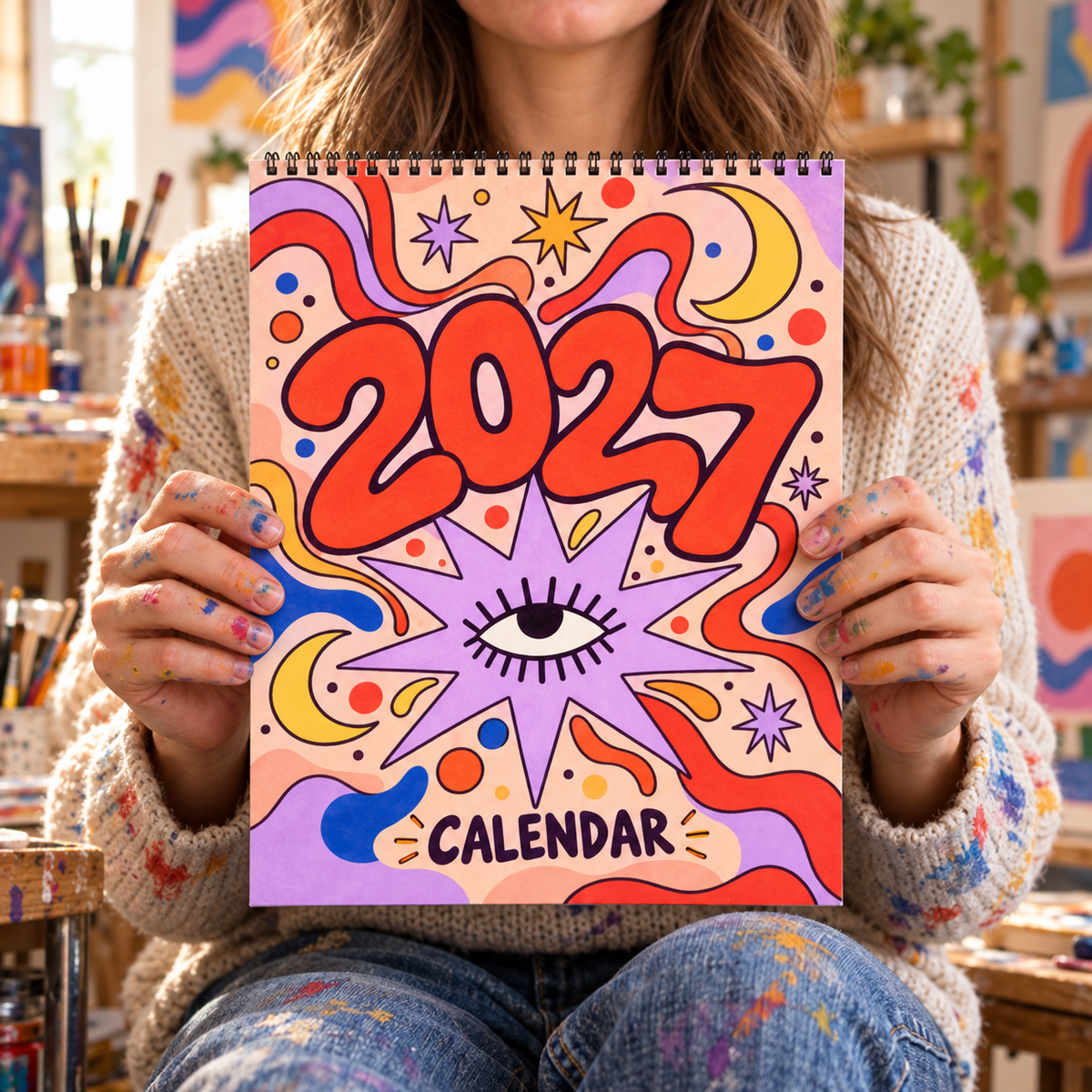 📅🎨2027 Whimsical Art Wall Calendar – 12-Month Fantasy Illustration Calendar