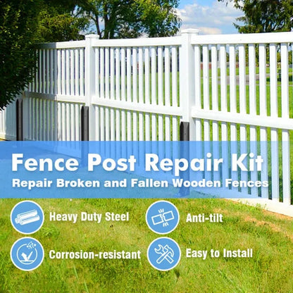 🔨 No-Dig Fence Post Repair Anchor | Heavy Duty Steel Stake to Fix Leaning Fences Fast