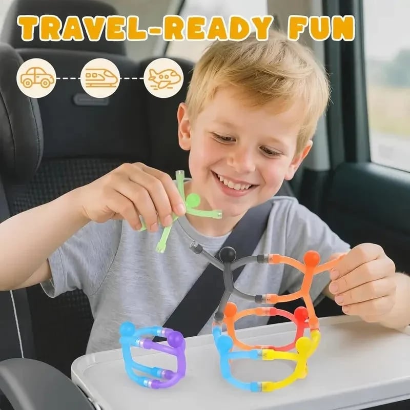 🔥LAST DAY 50% OFF - 🧲🌈 Magic Magnetic Little Friends – 10-Piece Bendable Silicone Figure Toy Set