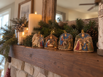 The Nativity Story – 5-Piece Jesus Birth Christmas Ornaments