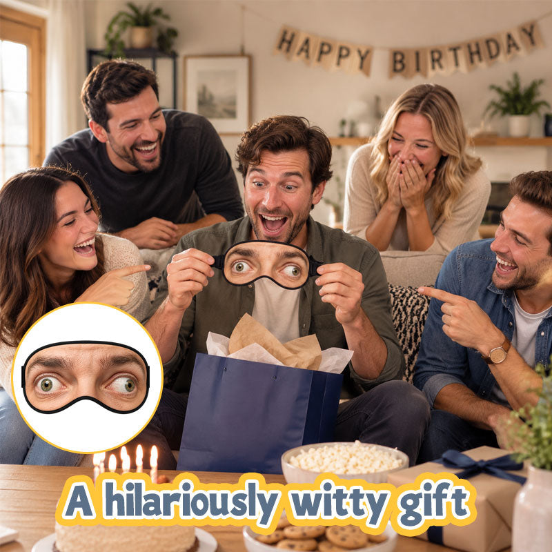 👀 Funny Open-Eye Sleep Mask – Hilarious Eye Illusion Nap Accessory for Travel, Pranks & Gag Gifts 😂🎁