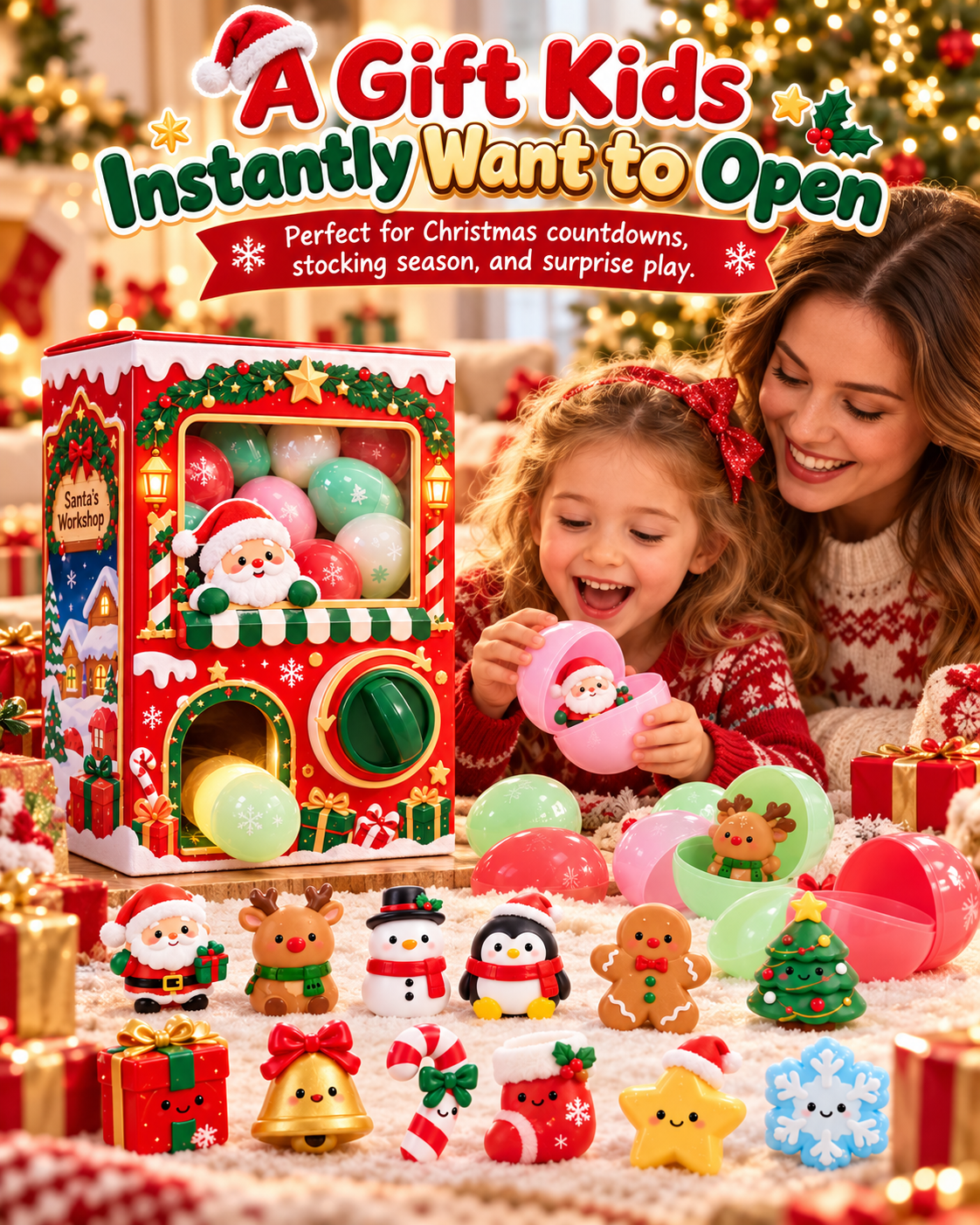 Santa’s Workshop Christmas Surprise Egg Machine