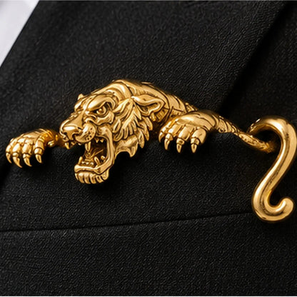 🦁✨ Luxury Sculpted Animal Brooch – Premium Statement Piece for Suits & Blazers