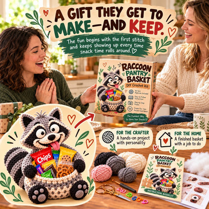 Funny Animal Crochet Snack Basket DIY Kit