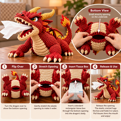 🐉 DIY Crochet Tissue Box Kit | Funny Fantasy Home Decor 🧶