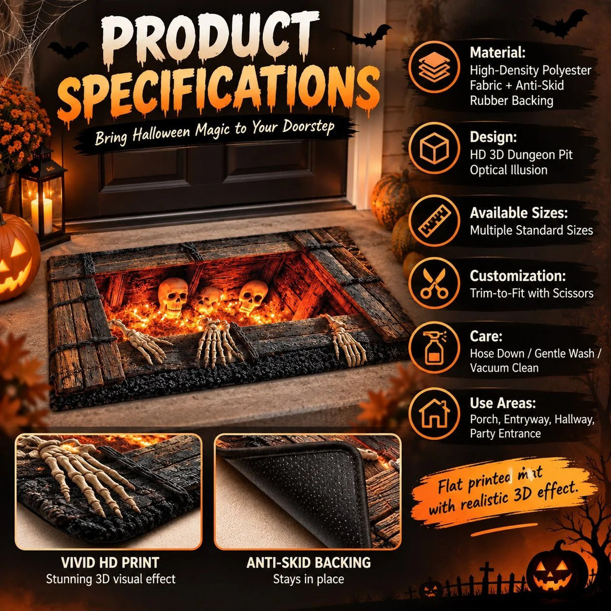 🚪 Step Into the Void: Halloween 3D Illusion Mat