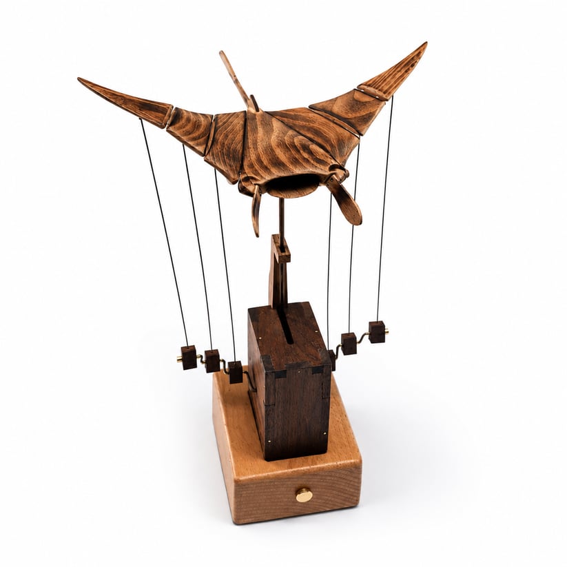 🌊Handcrafted Wooden Ocean Animal Mechanical Model