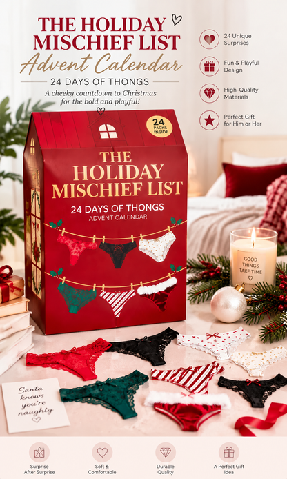🎁 24 Days of Temptation™ – Thong Advent Countdown Gift Box | A Playful Surprise for Every Day 🔥