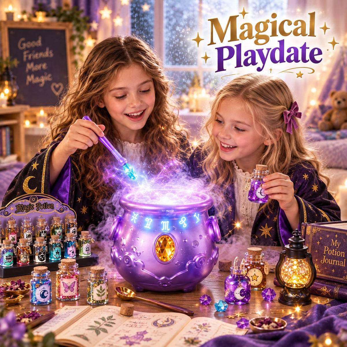 🔮 Deluxe Magic Potion Kit for Kids — Light, Sound & Mist Cauldron Set🎁