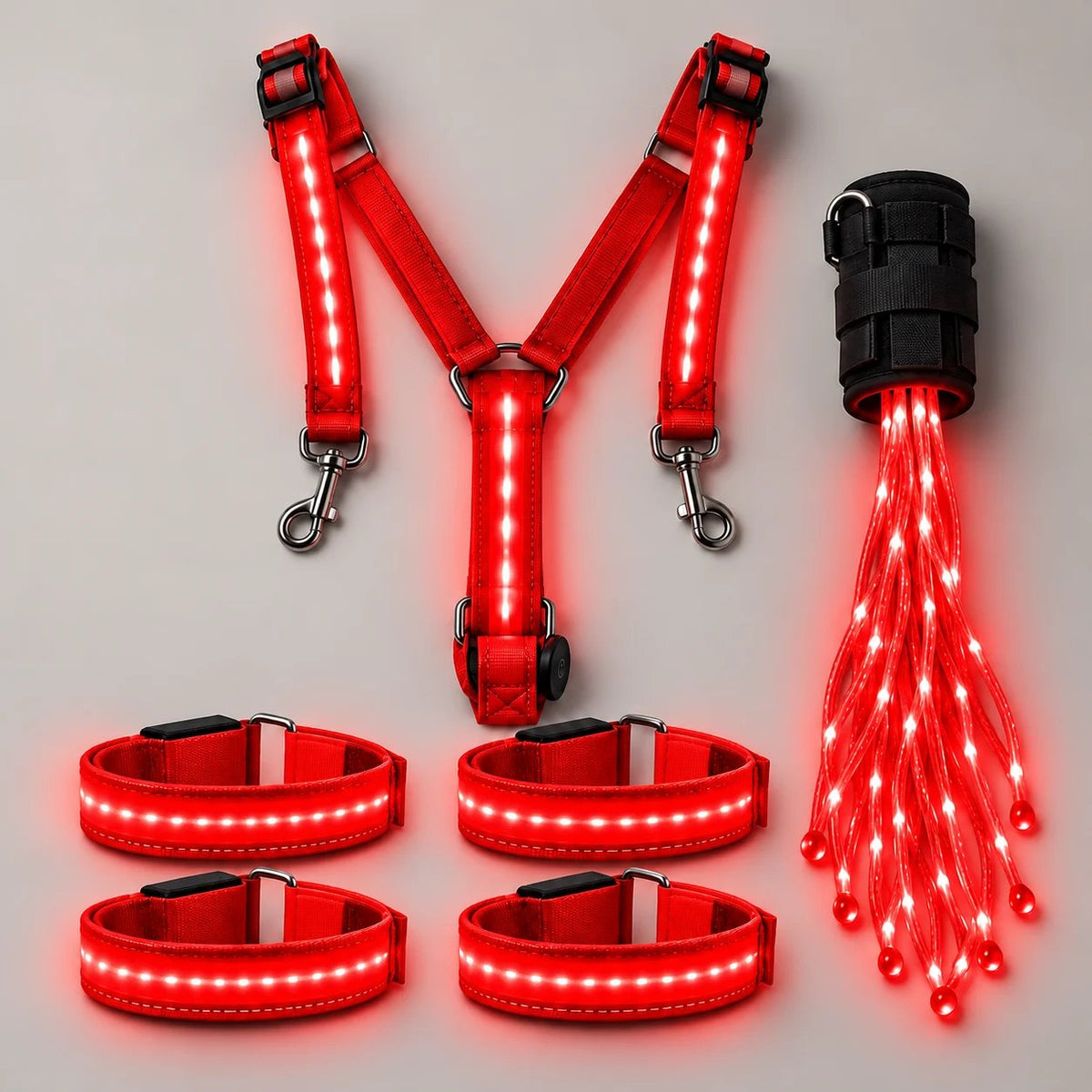 🐎Horse LED Night Glow Protection Gear 6-Piece Full Set