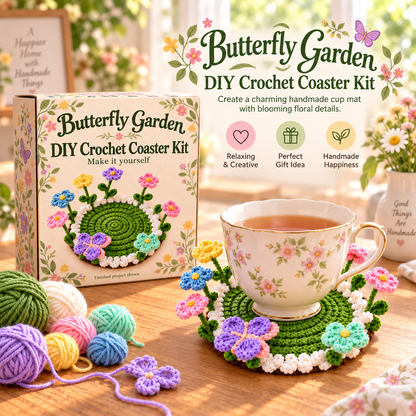 🦋🌸 Butterfly Garden DIY Crochet Kit 🧶