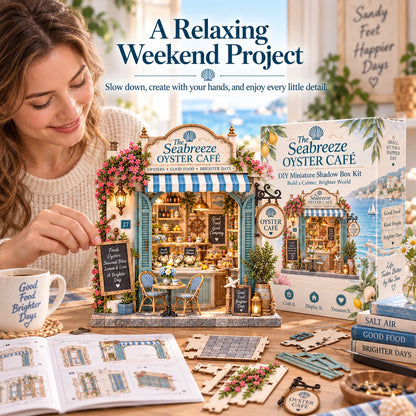 🌊🦪 The Seabreeze Oyster Café™-DIY 3D Miniature Coastal Café Kit