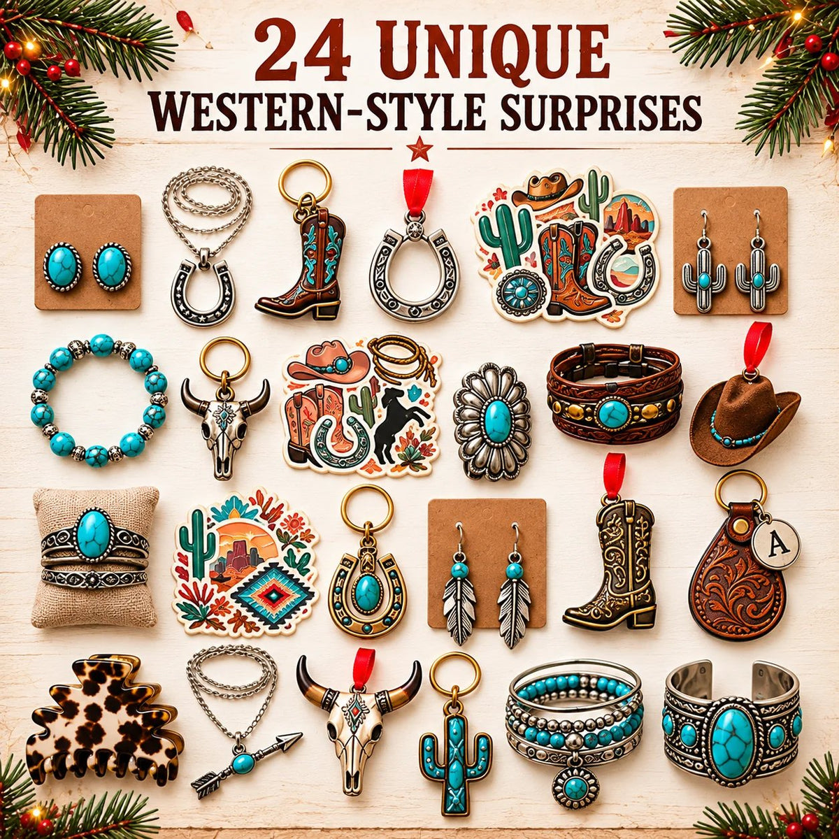 ⏳ Last Day 69% OFF – 🤠 Cowgirl Christmas Advent Calendar | 24 Days of Western-Inspired Surprises 🎄
