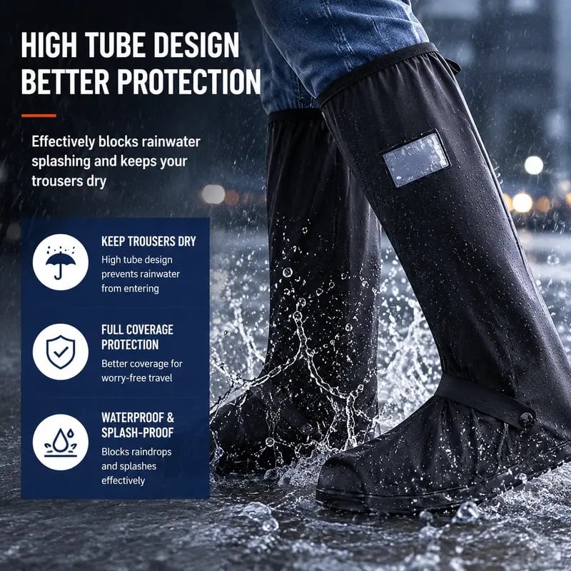 🔥HOT SALE🔥Waterproof Rain Boot Shoe Cover Non-Slip Waterproof Boot Covers 🥾