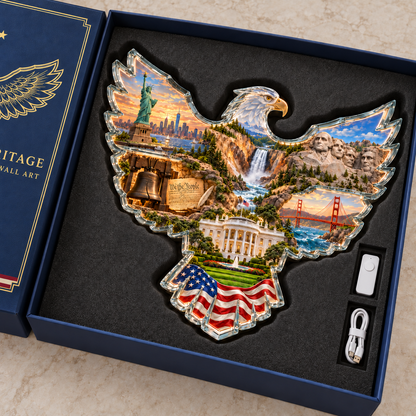 ✨🇺🇸 American Heritage™ Lighted Eagle Wall Art 🦅