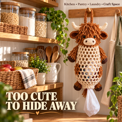 Crochet Animal Bag Holder DIY Kit – Cute & Functional Hanging Storage Craft Kit