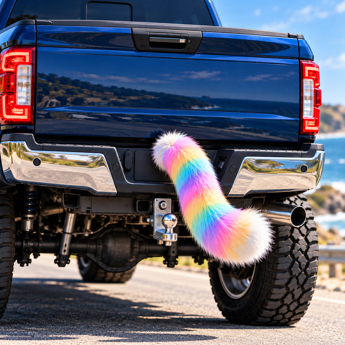 🐾 Remote Control Moving Car Tail – USB Rechargeable Fluffy Vehicle Decoration