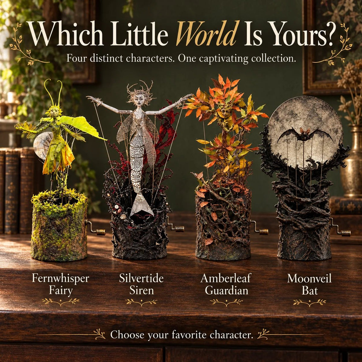 Hand-Cranked Fantastical Sculpture — Turn the Handle, Set the Scene in Motion