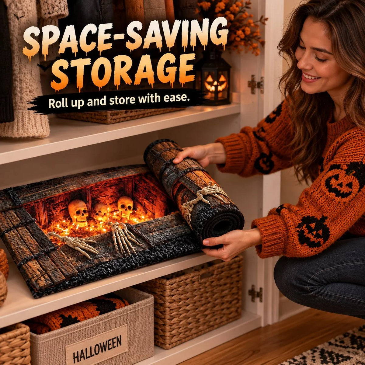🚪 Step Into the Void: Halloween 3D Illusion Mat