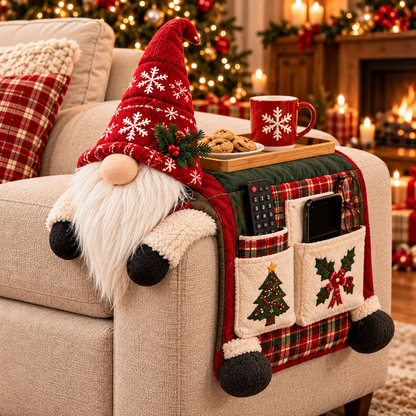 🎅 Cute Christmas-Themed Sofa Armrest Organizer