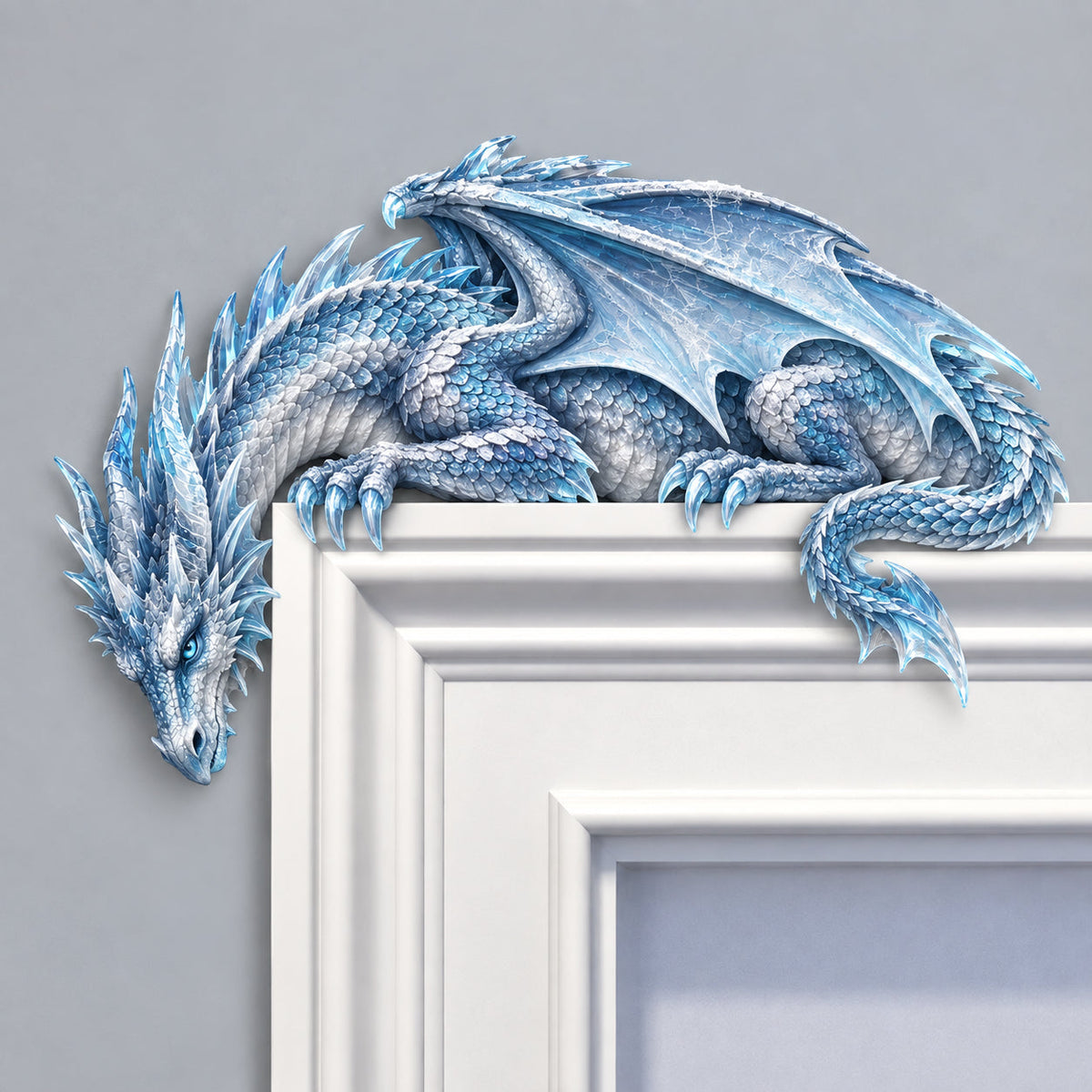 🐉🔥 Sleeping Dragon Door Topper | Medieval Fantasy Dragon Guardian Wall Décor for Doorway, Gaming Room & Gothic Home 🏰✨