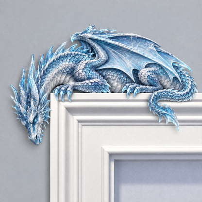 🐉🔥 Sleeping Dragon Door Topper | Medieval Fantasy Dragon Guardian Wall Décor for Doorway, Gaming Room & Gothic Home 🏰✨
